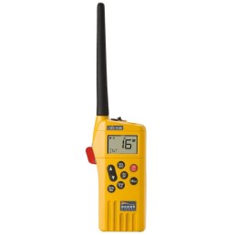 ACR 720S-00585 | SafeSea V100 GMDSS handheld VHF radio offers 21 simplex channels and is with a Lithium battery.