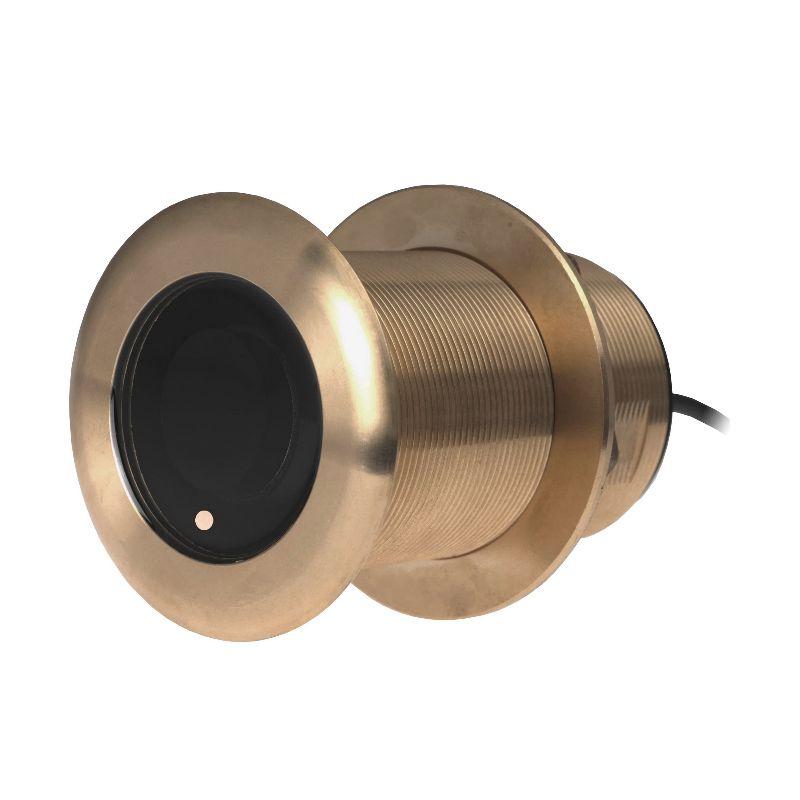 AIRMAR Tilted Element 300 W 95 to 155 kHz 0 Degree Medium Bronze Chirp-Ready Through-Hull Depth and Temperature Transducer SIMRAD / LOWRANCE 9 PIN | B150C-0-M-9N