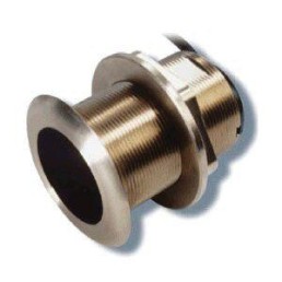 AIRMAR Tilted Element B75C 600 W 130 to 210 kHz High Bronze Fixed 0 deg Tilted Chirp-Ready Through-Hull Depth and Temperature Transducer | B75C-0-H-8G