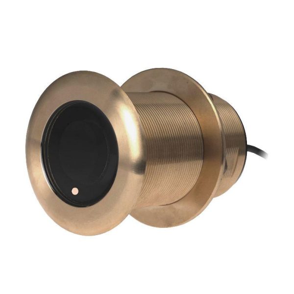 AIRMAR Tilted Element B75C 600 W 130 to 210 kHz High Bronze Fixed 12 deg Tilted Chirp-Ready Through-Hull Depth and Temperature Transducer | B75C-12-H