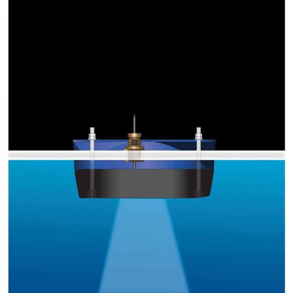 AIRMAR 2 kW 38 to 75 kHz Low130 to 210 kHz High Urethane External Chirp-Ready Through-Hull Depth and Temperature Transducer | R109C-LH