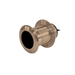 AIRMAR B117 600 W 50/200 kHz Bronze Urethane Window 33 ft Cable Mix and Match Depth/Temperature Through-Hull Mount Dual Frequency Transducer| B117-DT-MM