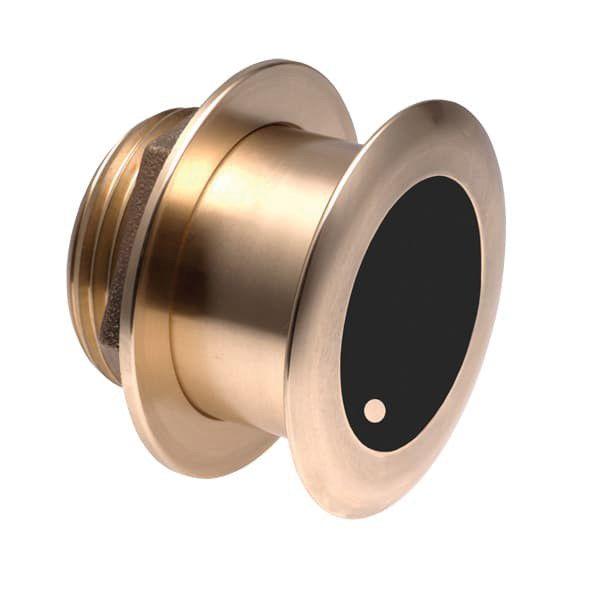 AIRMAR Tilted Element B164 1 kW 50 and 200 kHz Bronze Traditional/CW Low-Profile Fixed 20 deg Tilted Through-Hull Depth and Temperature Transducer|B164-20-RAYA