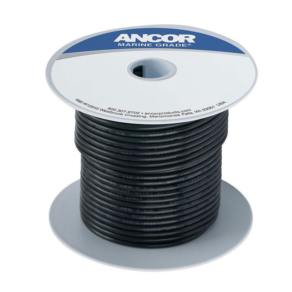 ANCOR Tinned Copper Wire, 14 AWG (2mm2), Black – 100ft | 104010