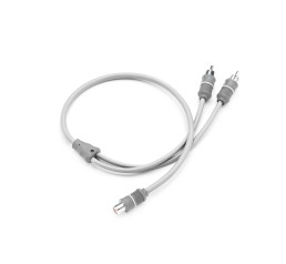 CLARION Twisted-Pair Marine Audio Y-Adaptor w/ Molded Connectors - 1 female jack/2 male plugs | 92798