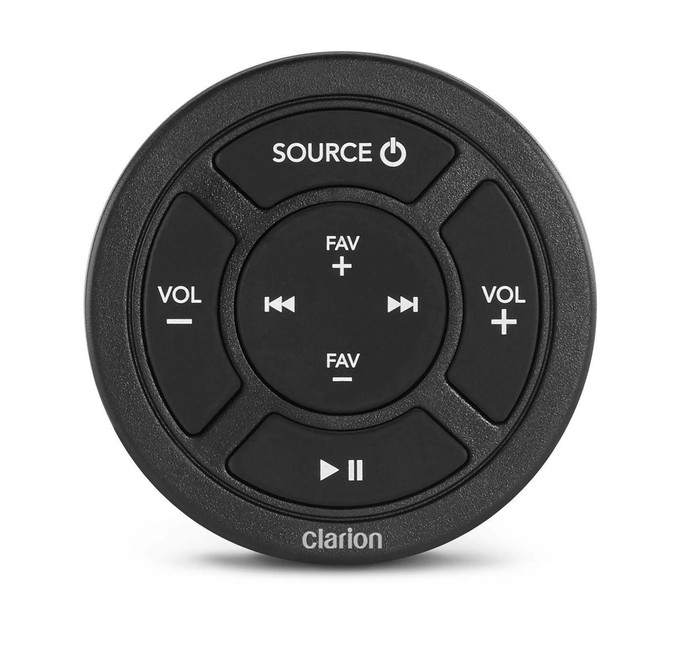 CLARION Round, Marine Wired Remote (IP67 rated) with Backlit Controls (no display) – Compatible with CMM-20, CMM-30 & CMM-30BB | 92807