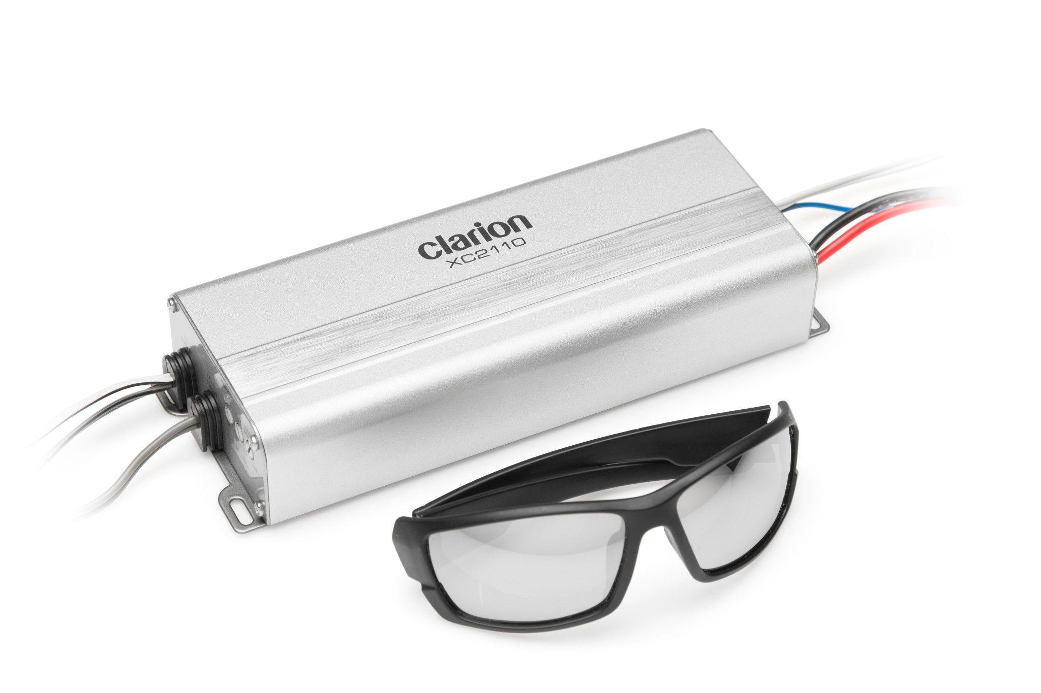 CLARION Compact Mono Subwoofer Amplifier – Rated Power (1% THD+N, 14.4V): 200W x 1 @ 4 ohms / 300W x 1 @ 2 ohms – Features: variable Low-Pass Filter and variable Bass Boost | 92762