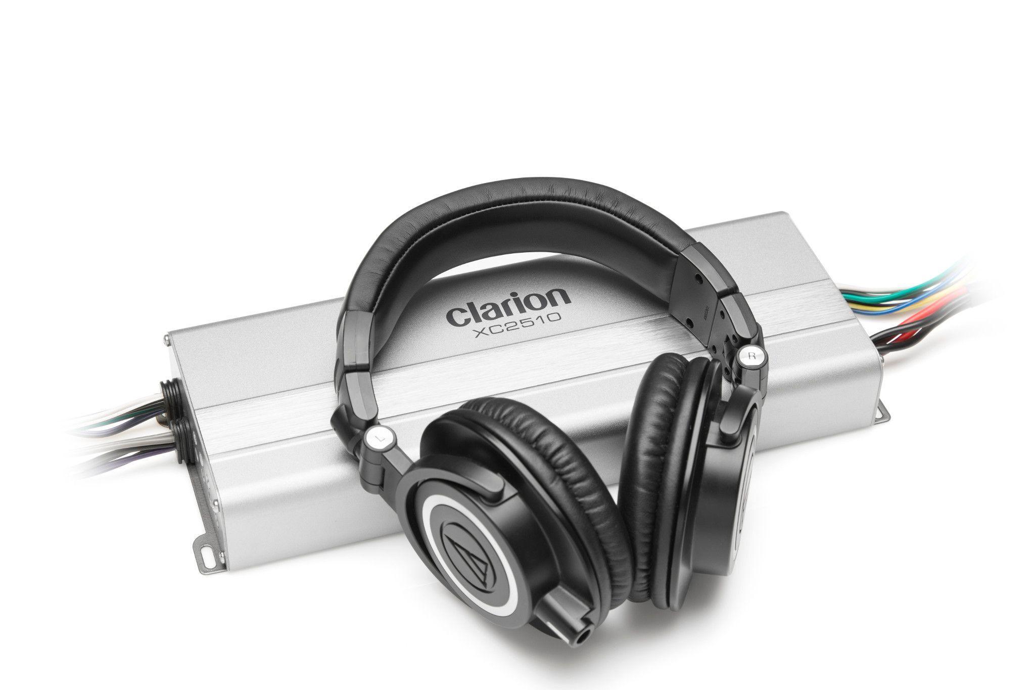 CLARION Compact 5-Channel System Amplifier – Rated Power (1% THD+N, 14.4V): Main Channels: 50W x 4 @ 4 ohms / 75W x 4 @ 2 ohms Subwoofer Channel: 200W x 1 @ 4 ohms / 300W x 1 @ 2 ohms – Features: vari