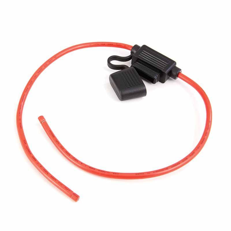 EGIS Fuse Holder Inline ATO 18″ Long 12 AWG Red Wire | 901028