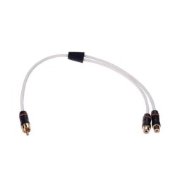 FUSION MS-RCAYF Male to Dual Female Twisted Shielded RCA Splitter Cable, 0.9 ft|010-12622-00