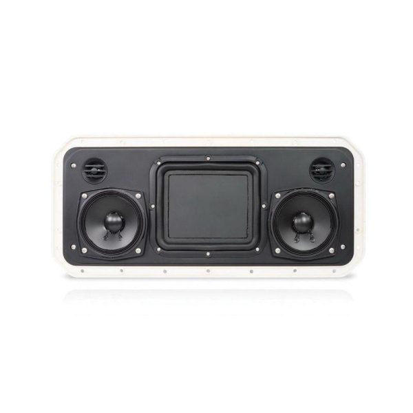 FUSION RV-FS402W 18-1/16 x 8-5/16 in 100 W 4 Ohm 2-Way Sound-Panel All-In-One Speaker System, White|010-01790-00