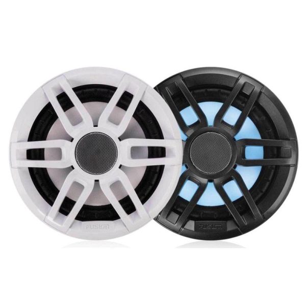 FUSION XS-FL65SPGW XS Series 6-1/2 in 200 W 4 Ohm 2-Way Sports Marine Speaker with LED, Gray and White|010-02196-20