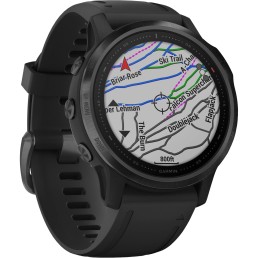 GARMIN fenix 6S Pro, Black with Black Band Smart Watch | 010-02159-13