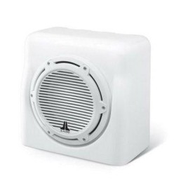 JL AUDIO FS108-W5-CG-WH 8 in 200 W 4 Ohm Marine Sealed Enclosed Subwoofer Speaker System, White Classic Grille | 90017