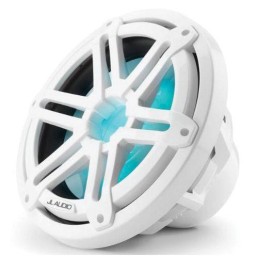 JL AUDIO M3-10IB-S-Gw-i-4 10 in 175 W 4 Ohm Marine Subwoofer Driver with RGB LED Lighting, Gloss White Sport Grille | 93531