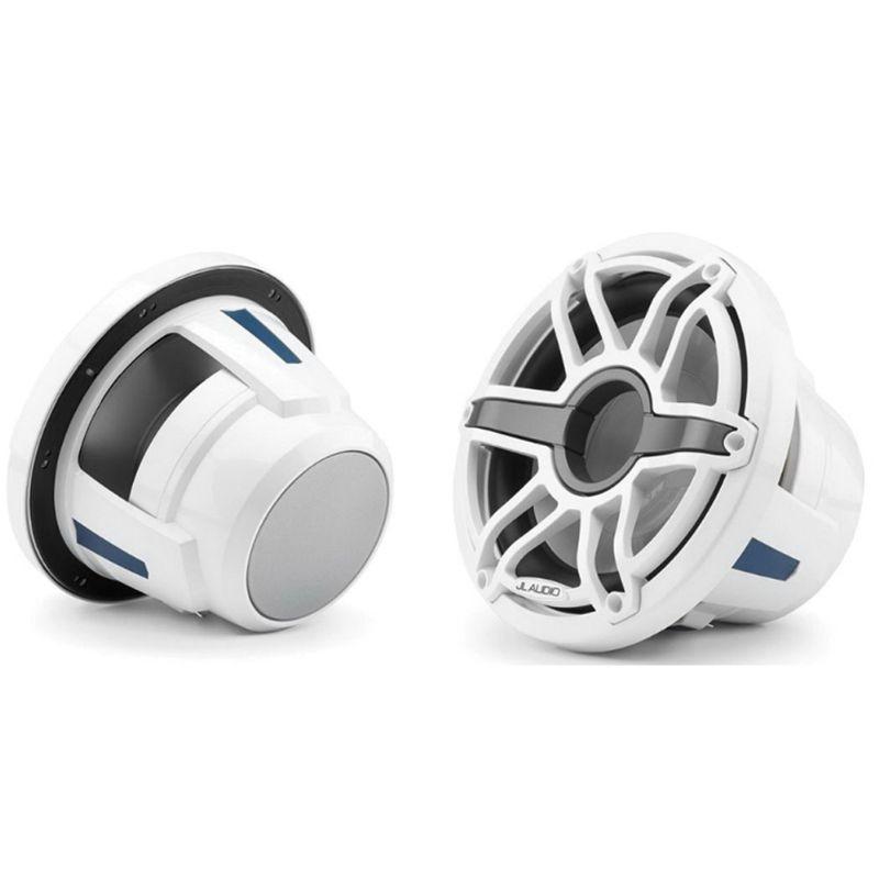 JL AUDIO M6-10IB-S-GwGw-4 10 in 250 W 4 Ohm Infinite Baffle Marine Subwoofer Driver, Gloss White Trim Ring and Sport Grille | 93635