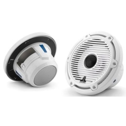 JL AUDIO M6-650X-C-GwGw 6-1/2 in 75 W 4 Ohm 2-Way Marine Coaxial Speaker, Gloss White Trim Ring and Classic Grille | 93712