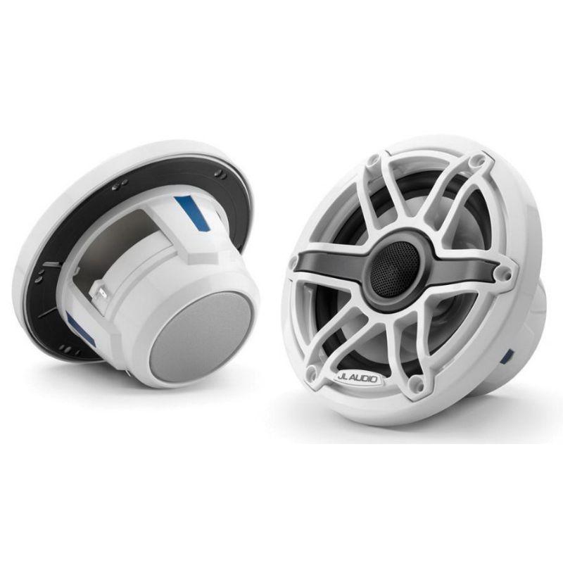 JL AUDIO M6-650X-S-GwGw 6-1/2 in 75 W 4 Ohm 2-Way Marine Coaxial Speaker, Gloss White Trim Ring and Sport Grille | 93713