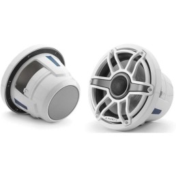 JL AUDIO M6-880X-S-GwGw 8.8 in 125 W 4 Ohm 2-Way Marine Coaxial Speaker, Gloss White Trim Ring and Sport Grille | 93609