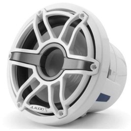 JL AUDIO M6-8IB-S-GwGw-4 8 in 200 W 4 Ohm Marine Subwoofer Driver, Gloss White Trim Ring and Sport Grille | 93617