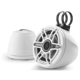 JL AUDIO M6-650VEX-Gw-S-GwGw 6-1/2 in 75 W 4 Ohm Marine Enclosed Coaxial Speaker System, Gloss White Enclosure, Trim Ring and Sport Grille | 93410