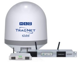 KVH TracNet H60 Wi-Fi/Cellular/Satellite Ku-band Antenna w/TracNet Hub+ w/BDU Single-Cable, No Labels - For boats 60+ feet (18+ meters)| 01-0436-12​ *LTL FREIGHT CHARGES APPLY