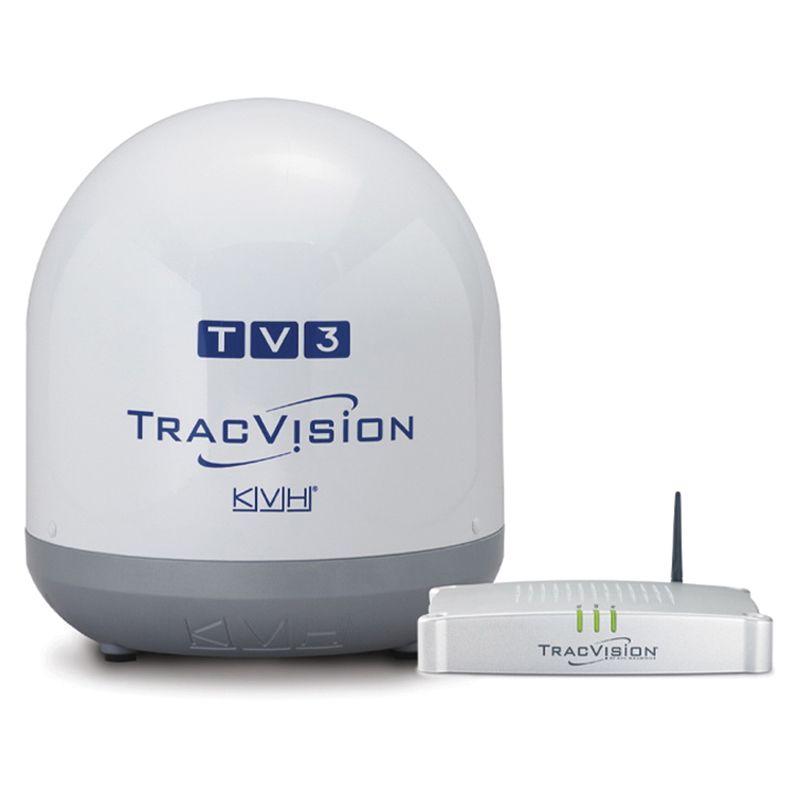 KVH TracVision TV3 50 dBW Satellite TV Antenna System with IP-Enabled TV-Hub A | 01-0368-07 – SHIPPING CHARGES APPLY