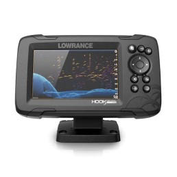LOWRANCE Hook Reveal 5 5 in LED 4000 US Lake Map Fishfinder/Chartplotter with SplitShot Transducer, Pure White|000-15500-001