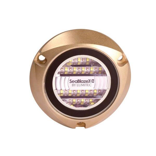 LUMITEC SeaBlazeX2 60 W 10 to 30 VDC 6000 Lumens LED Underwater Light, Bronze, Dual Color White/Blue|101516