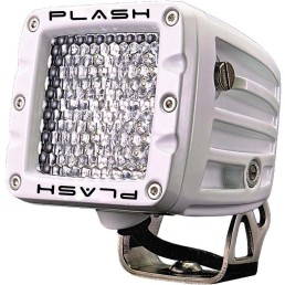 PLASHLIGHT 40-D-WHT, 40 Watt Cube Light 160 degree diffused, WHITE Housing, single light. | 40-D-WHT
