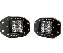 PLASHLIGHT 40W Flush Mounted LED Cube Lights - 35° Linear Flood - Pair | 40-FM-FL-K