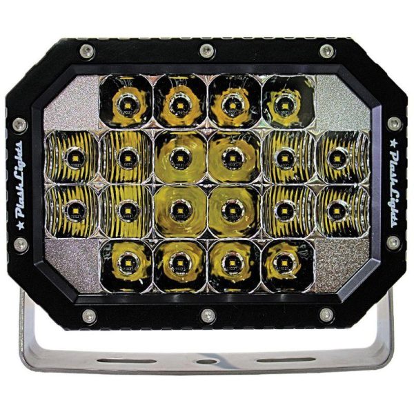 PLASHLIGHT 60 W 9 to 36 VDC 5400 Lumens Combination Beam Quad LED Search Light, Dupont Marine Black Coated|QUAD-CB