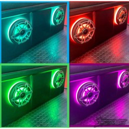 PLASHLIGHT RGB MULTICOLOR LED SPEAKER RINGS FOR JL AUDIO M6-650X SERIES SPEAKERS - HIGH OUTPUT | SPKR-KIT-M6-650X