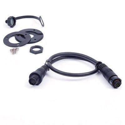 RAYMARINE 8-Pin Female to 12-Pin Male Adapter Cable for Ray 60 and 70 Fistmic Fixed Mount VHF Radios, 400 mm|A80296