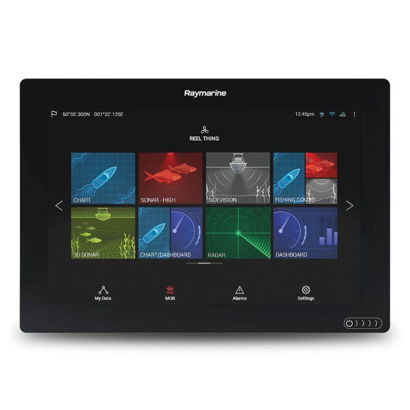 AXIOM+ 12 RV, Multi-function 12″ Display with integrated RealVision 3D,600W Sonar with RV-100 transducer with North America Navionics+ Chart | E70639-03-NAG