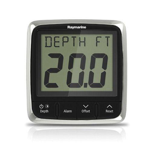 RAYMARINE i50 Digital LCD 12 VDC Front Mount Depth Pack with P319 Depth Through Hull Transducer|E70148