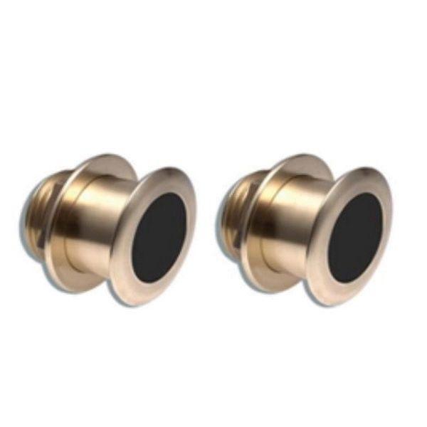 RAYMARINE 600 W 40 to 75 kHz Low; 130 to 210 kHz High Bronze Low Profile Single Element Transducer Pair with 0 deg Tilted Element|T70060
