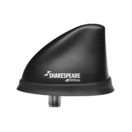SHAKESPEARE Black Low Profile Dorsal Antenna, 26 foot black RG58 cable with PL-259 plug | 5912-DS-VHF