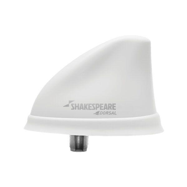 SHAKESPEARE White Low Profile Dorsal Antenna, 26 foot white  RG58 cable with PL-259 plug | 5912-DS-VHF-W