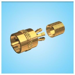 SHAKESPEARE Gold-plated Centerpin® PL-259 connector (individually bagged) | PL-259-CPB-G
