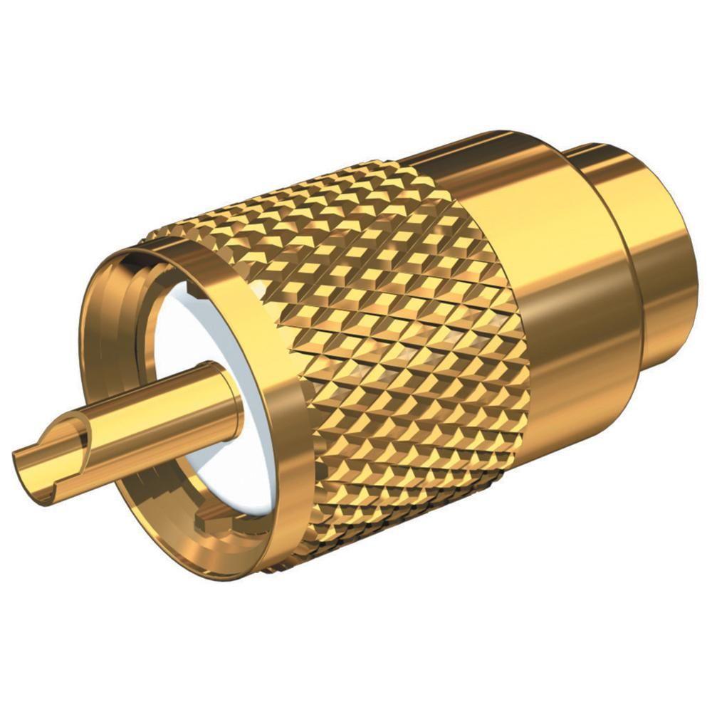 SHAKESPEARE Gold-plated PL-259 connector for RG-8/AU & RG-213 cable  | PL-259-G