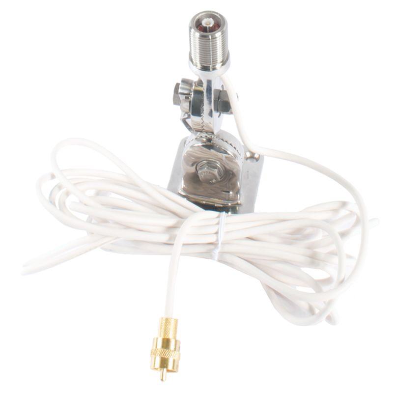 SHAKESPEARE QuickConnect™ stainless steel ratchet mount w/ cable for use w/QC antennas | QCM-S