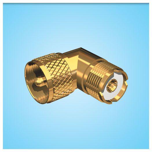SHAKESPEARE Gold Plated right-angle PL-259 to SO-239 adapter | RA-259-239-G