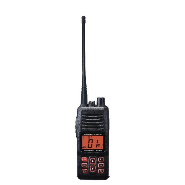STANDARD HORIZON 5 W 1.75 in LCD Commercial-Grade Handheld UHF with Microphone, Black|HX407/FREECMP460