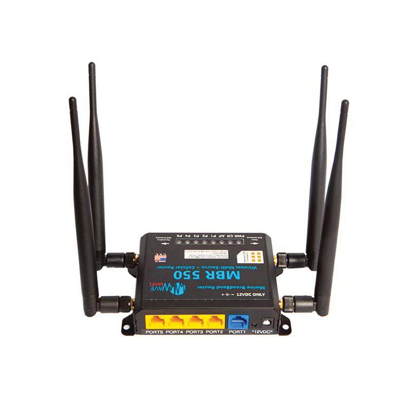 WAVE WIFI MBR-550, Wireless 2.4Ghz Marine Broadband 4 Source / 5 Port 10/100 mb Failover Router | MBR550