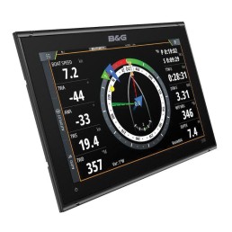 B&G Vulcan-12 12 in WVGA Color TFT Preloaded Basemap LCD Chartplotter/Fishfinder Display with 4G Broadband Radar and without Transducer, White, Bundle|000-14157-001