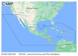 C-MAP REVEAL CENTRAL AMERICA AND CARIBBEAN | M-NA-Y205-MS