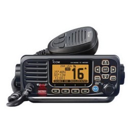 ICOM Black compact VHF fixed mount with built-in GPS receiver and supplied GPS antenna | M330G BLACK