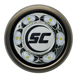 SHADOW-CASTER SC3 24 W LED. 3.4” Anodized Thru-Bolt. In single, 2 & full-color, 3k Lums Great WHT | SC3-GW-ALTB
