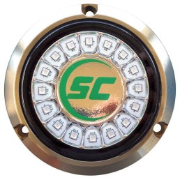 SHADOW-CASTER SCR 16 S color , BZ, Boros scratch-resist lens & a 10' submrsble cbl Aqua Green | SCR-16-AG-BZ-10